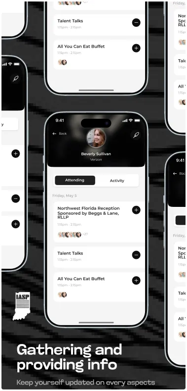 IASP Event App Design — Conference Agenda & Networking Mobile UI — 05